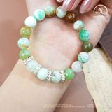  Cẩm Thạch Úc Charm Bạc Cỏ 3 Lá 10mm 2A 