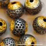  Charm Tròn Mặt Trăng 11,07mm - Bạc 925 Mạ Vàng Cao Cấp 