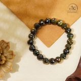  Vòng Tay Sapphire Ánh TiTan Hạt Cắt Giác 8x10mm 5A 