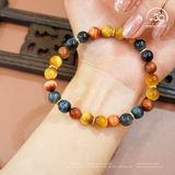  Vòng Tay Đá Mắt Hổ Tam Tài 8mm 5A Phối Charm (1) 