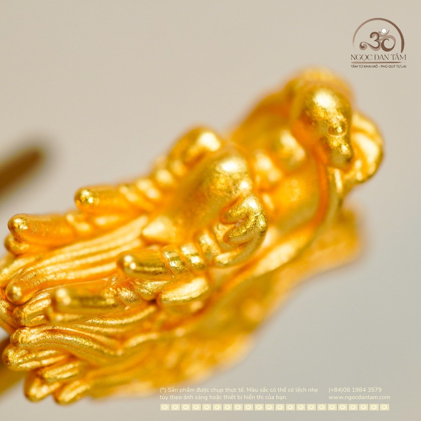  Charm Thần Long 18.65mm - Bạc 925 Mạ Vàng Cao Cấp 