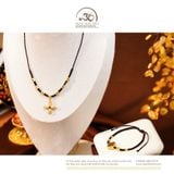  Vòng Tay + Vòng Cổ Thắt Dây Charm Chùy Kim Cang Đôi Bạc 925 Mạ Vàng Cao Cấp 