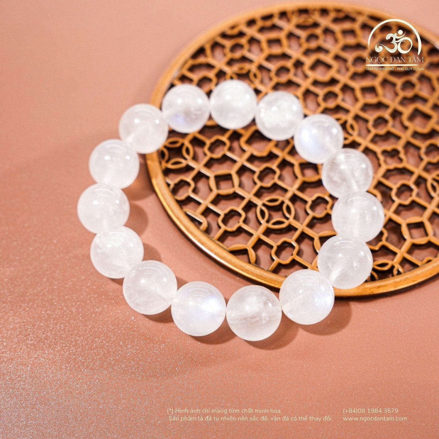  Vòng Tay Đá Mặt Trăng 5A 12mm 