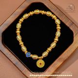  Lắc Tay Bạc Mạ Vàng Mai Rùa Cát Tường 