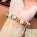 Vòng Tay Đá Mặt Trời Đa Sắc 10mm Phối Charm Minh Châu 