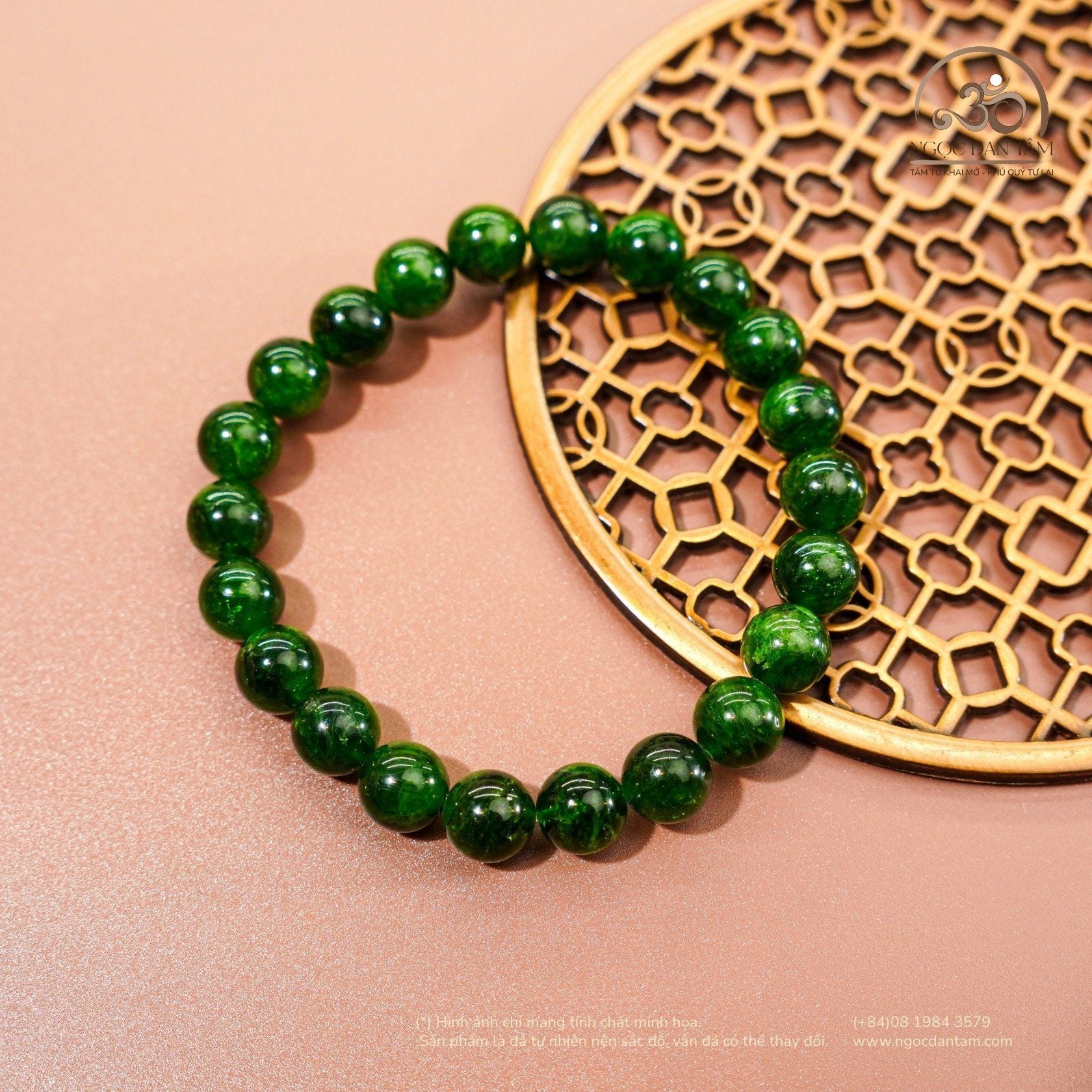  Vòng Tay Đá Diopside 8mm 5A 