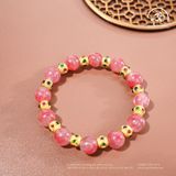  Vòng Tay Tường Vi 9mm 5A Phối Charm Đính Đá 