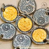  Charm Kỳ Lân 14,41mm - Bạc 925 Mạ Vàng Cao Cấp 