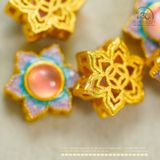  Charm Hoa Nhụy Hồng 10,84mm - Kim Loại Mạ Vàng Cao Cấp 