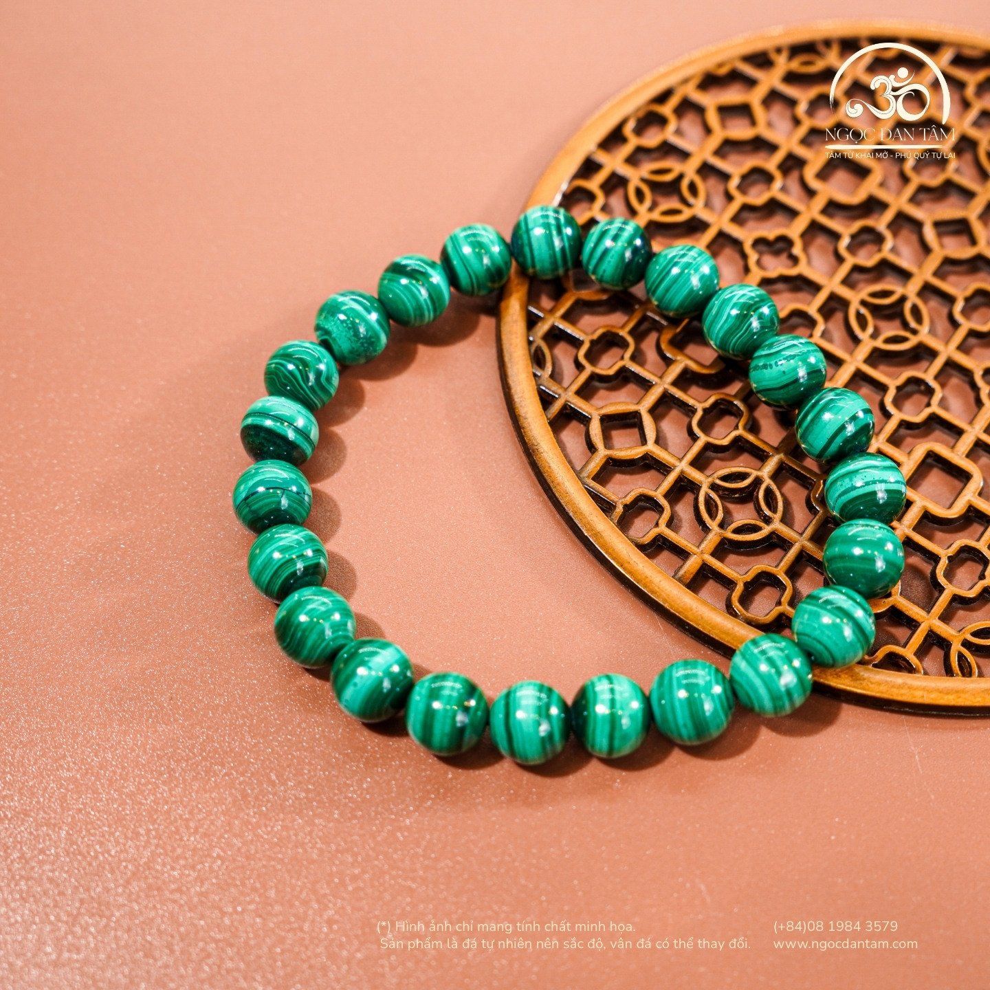  Vòng Tay Đá Khổng Tước 8mm 3A 