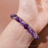  Vòng Tay Thạch Anh Tím Vân Mây 8mm 2A 