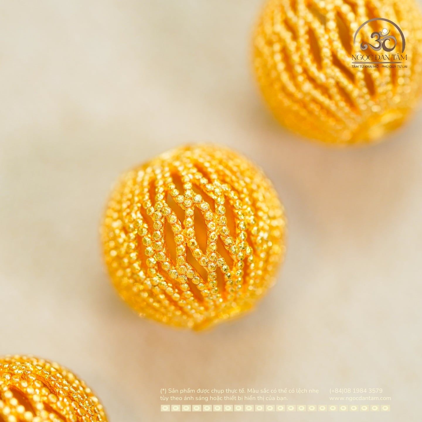  Charm Lồng Đèn 10,09mm - Kim Loại Mạ Vàng Cao Cấp 