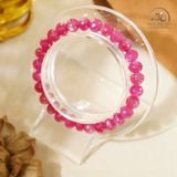  Vòng Tay Ruby Hồng Vip Cắt Giác 5,5 x 7,5 mm 