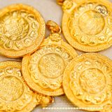  MDC Văn Thù Cửu Cung 8 Hướng 19,75mm - Bạc 925 Mạ Vàng Cao Cấp 