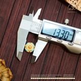  Charm Sứ Thanh Hoa Đính Ngọc Trai 13,30mm - Kim Loại Mạ Vàng Cao Cấp 