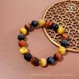  Vòng Tay Mắt Hổ Tam Tài 10mm 5A 