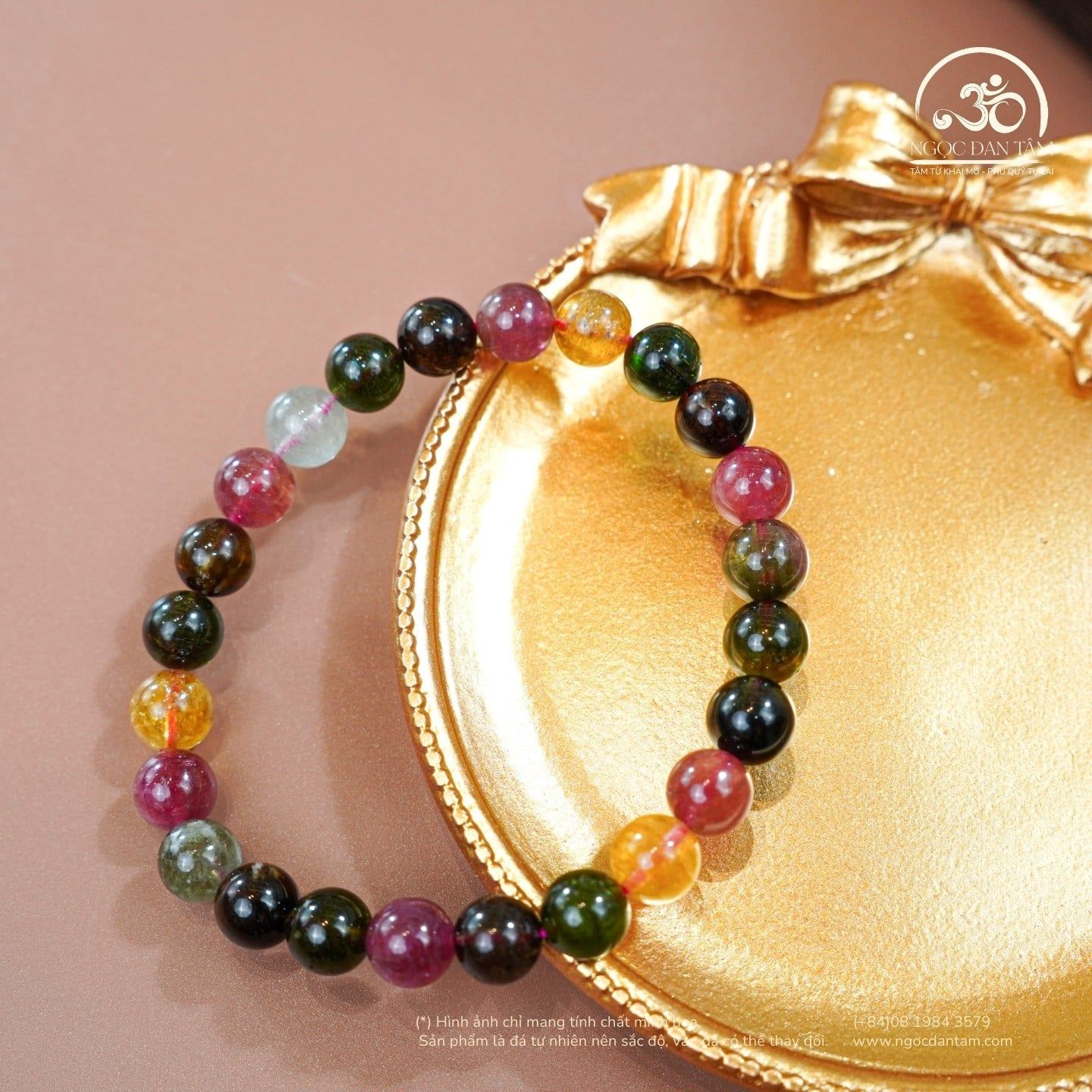  Vòng Tay Đá Tourmaline 7mm 7A 