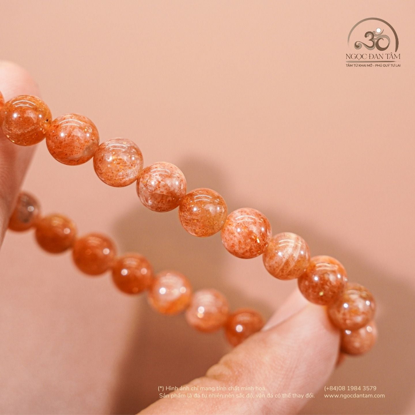  Vòng Tay Đá Mặt Trời 7mm 5A 