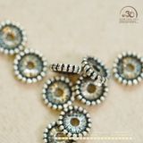  Charm Bạc Bánh Xe Hoa 6mm - Bạc Cao Cấp 
