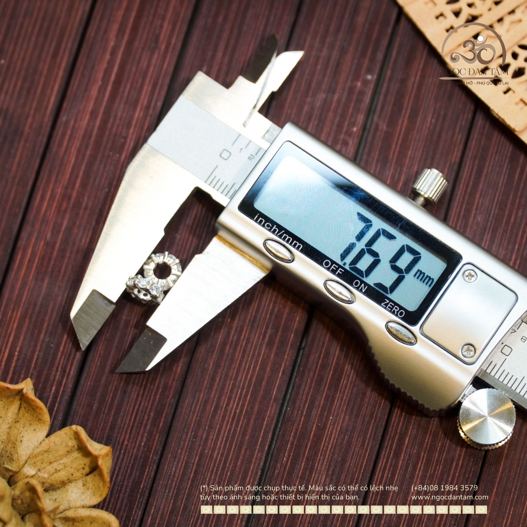  Charm Đệm Bạc Lấp Lánh 8mm - Bạc Cao Cấp 