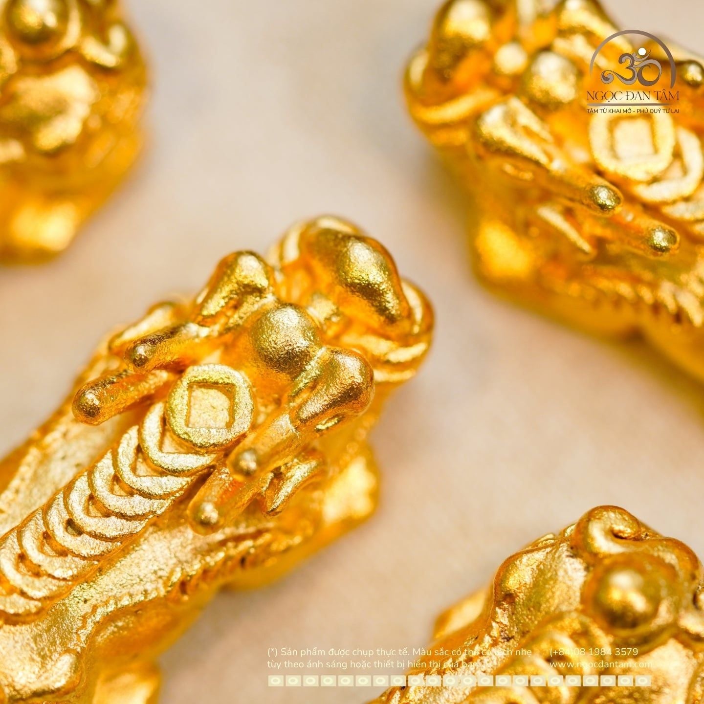  Tỳ Hưu 101 - 33,25mm - Đồng Thau Mạ Vàng 999 Cao Cấp 