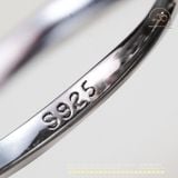  Nhẫn Bạc 925 Đính Đá Thạch Anh Tím Vuông Miện Tím 6mm 