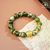  Vòng Tay Mắt Rồng Xanh Phối Charm Lu Thống Tỳ Hưu 10mm 2A 