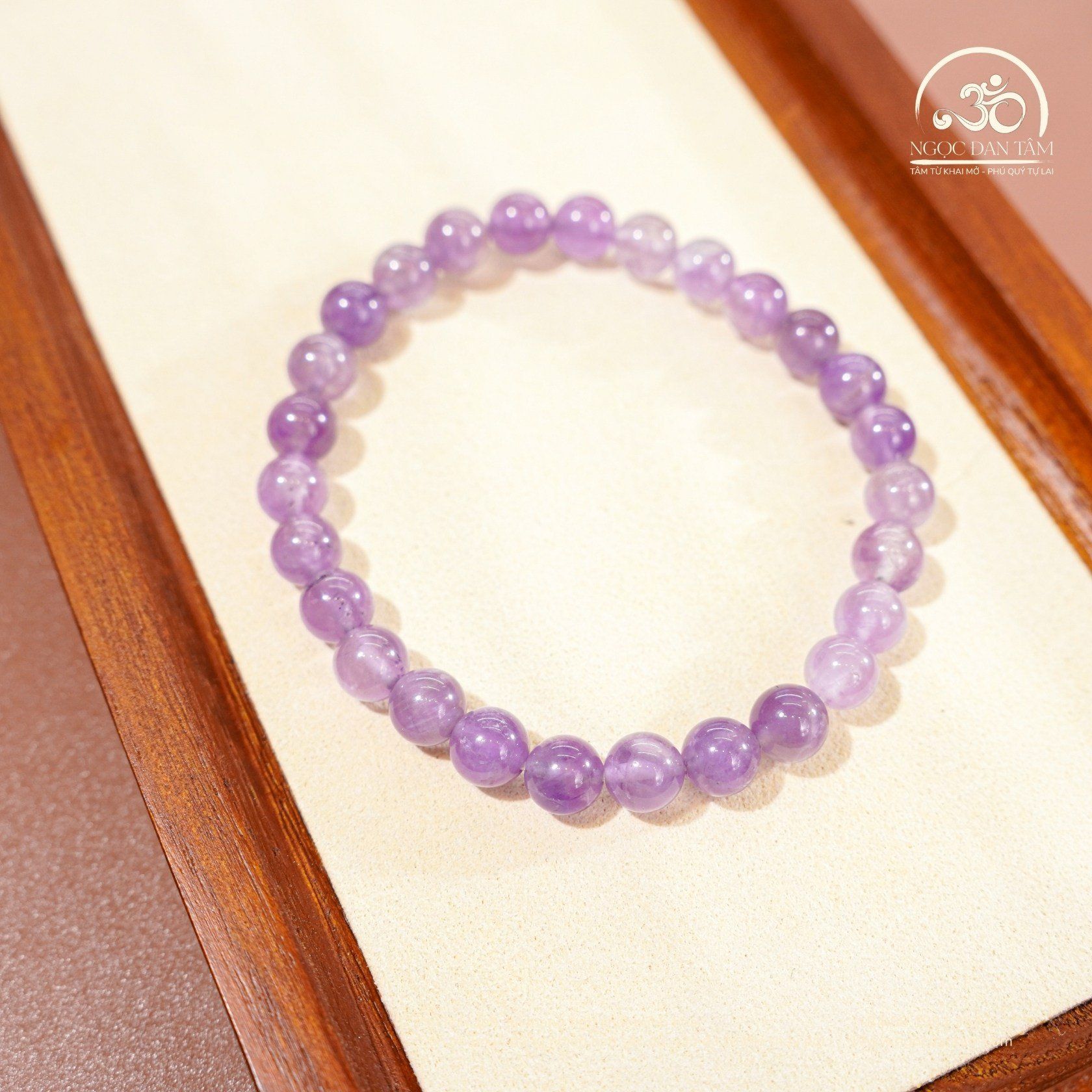  Vòng Tay Thạch Anh Tím 6mm 2A 