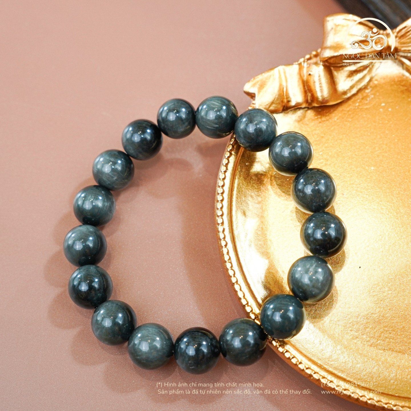  Vòng Tay Mắt Chim Ưng Xám 5A 10mm 