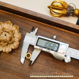  Charm Tròn Đính Ngọc Trai 10.68mm - Kim Loại Mạ Vàng 