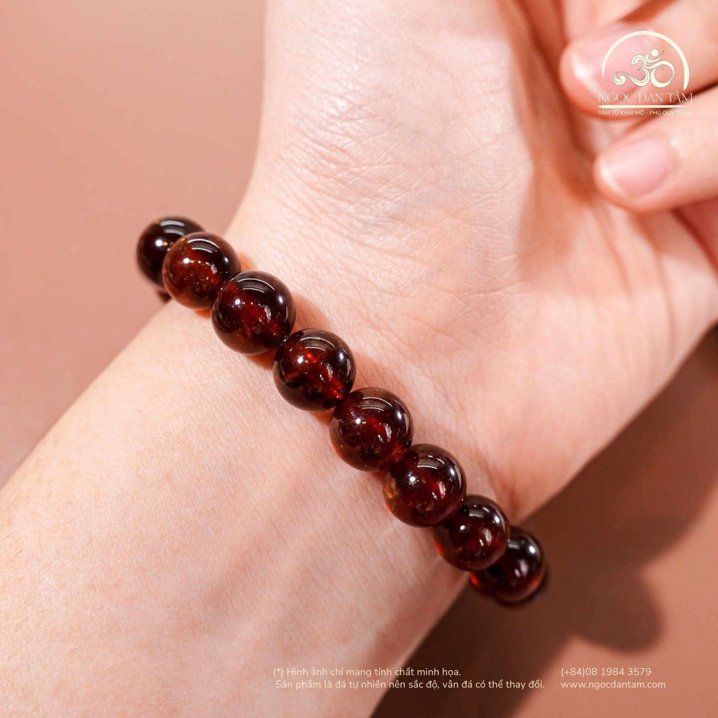  Vòng Tay Garnet 9mm 5A 