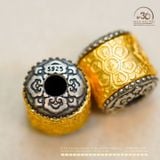  Charm Hạt Thùng Chú Om (lớn) 15,76mm - Bạc 925 Mạ Vàng Cao Cấp 