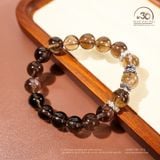  Vòng Tay Thạch Anh Khói 10mm 2A Phối Charm Bạc 