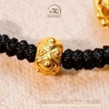  Vòng Tay + Vòng Cổ Thắt Dây Charm Chùy Kim Cang Bạc 925 Mạ Vàng Cao Cấp 