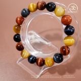  Vòng Tay Mắt Hổ Tam Tài 10mm 5A 