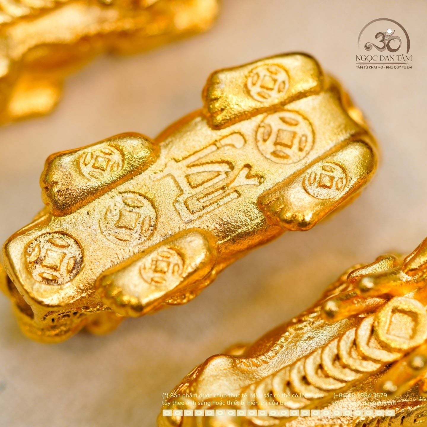  Tỳ Hưu 101 - 33,25mm - Đồng Thau Mạ Vàng 999 Cao Cấp 