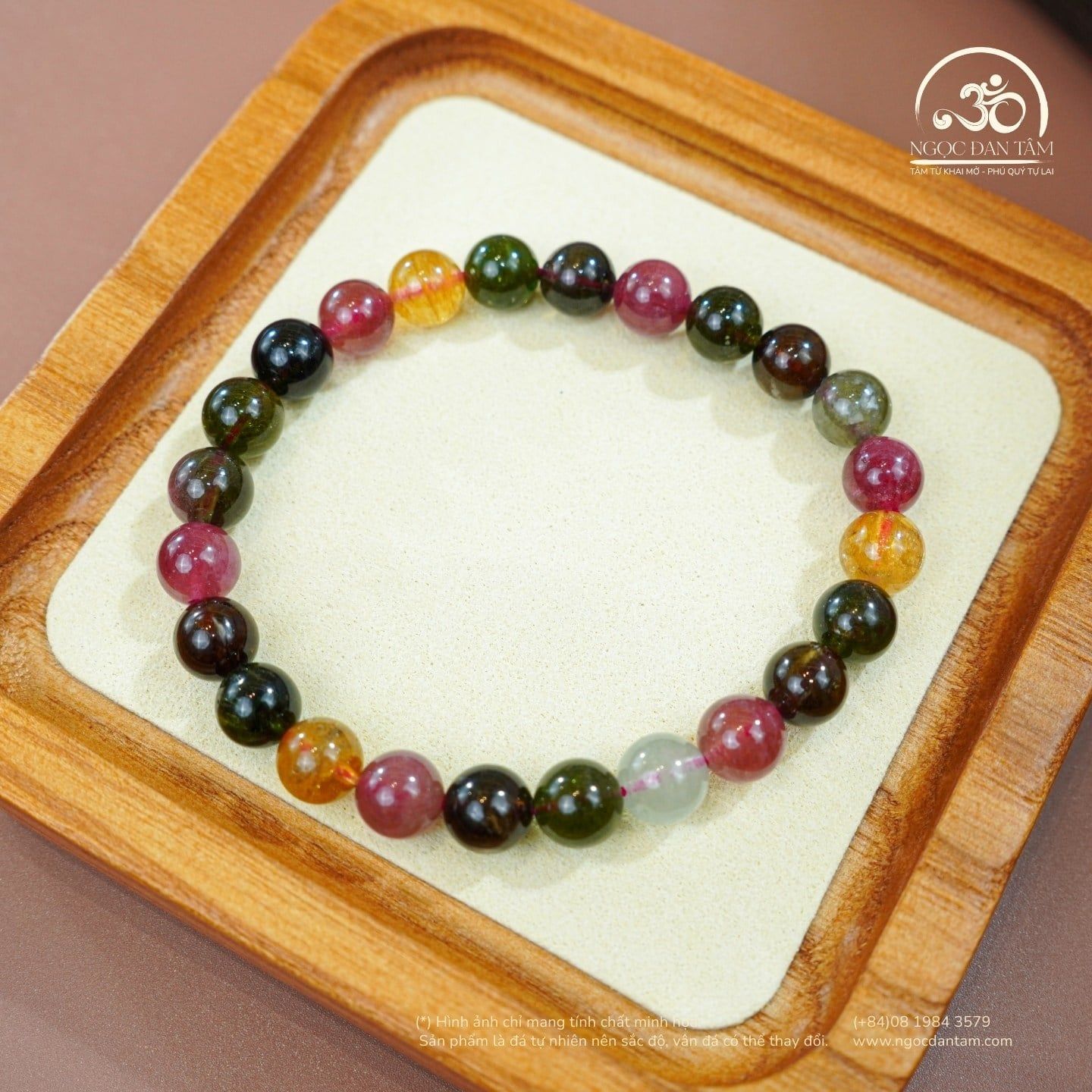  Vòng Tay Đá Tourmaline 7mm 7A 