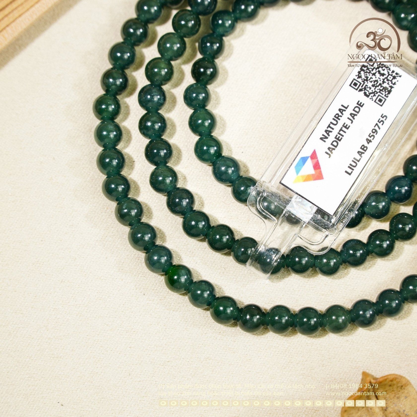  Chuỗi Vòng Tay Lam Ngọc Myanmar 6mm 