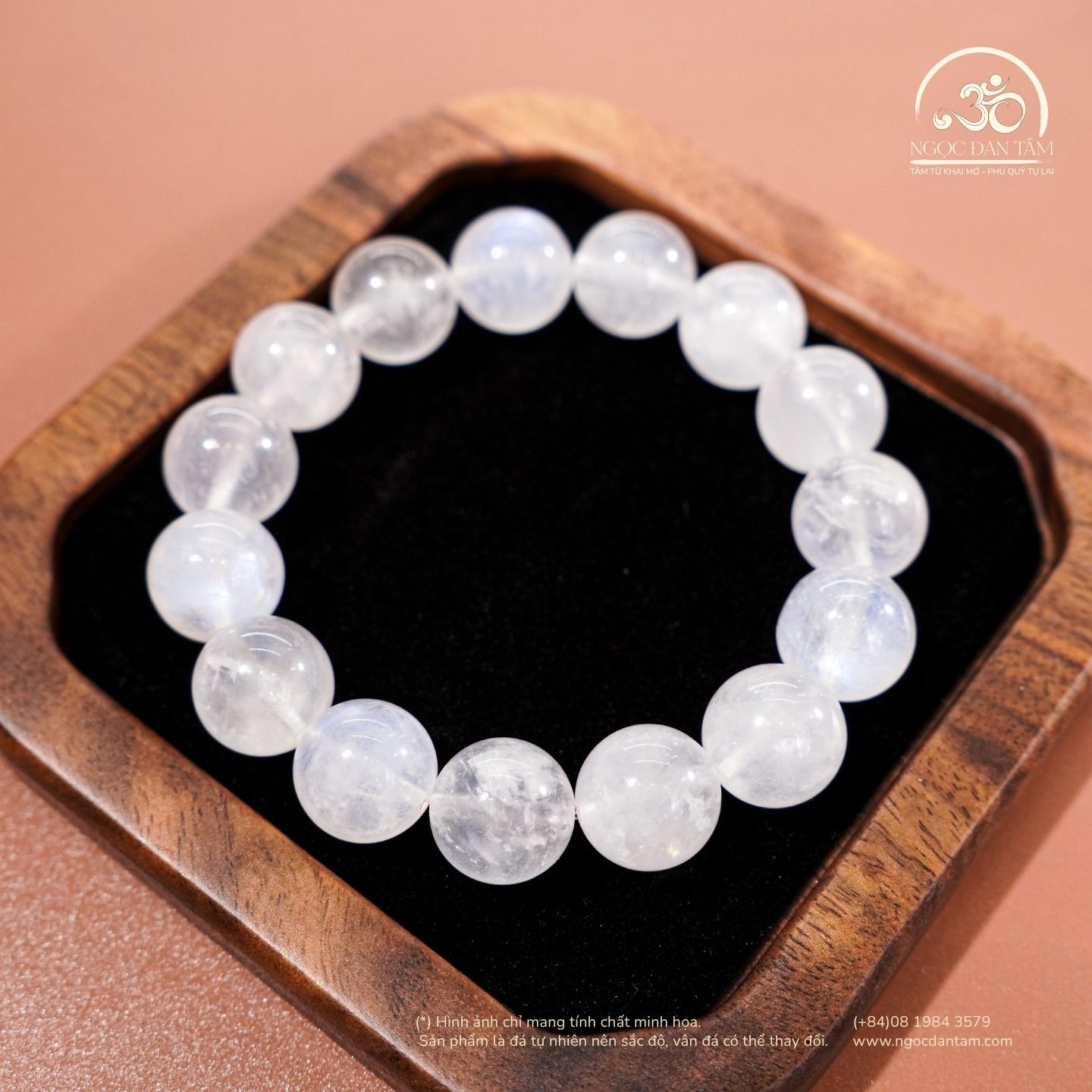  Vòng Tay Đá Mặt Trăng 5A 12mm 