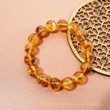  Vòng Tay Thạch Anh Vàng Hoa Bay 11mm 3A 