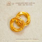 Charm Đệm Tròn Xoắn 3O 9mm - Bạc Mạ Vàng 