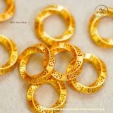  Charm Đệm Tròn Xoắn 3O 9mm - Bạc Mạ Vàng 