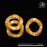  Charm Đệm Tròn Xoắn 3O 9mm - Bạc Mạ Vàng 