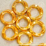  Charm Đệm Tròn Xoắn 3O 9mm - Bạc Mạ Vàng 