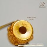  Charm Lu Thống Đính Đá 8.86mm - Bạc 925 Mạ Vàng Cao Cấp 