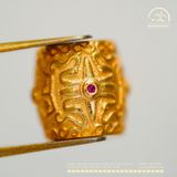  Charm Lu Thống Đính Đá 8.86mm - Bạc 925 Mạ Vàng Cao Cấp 