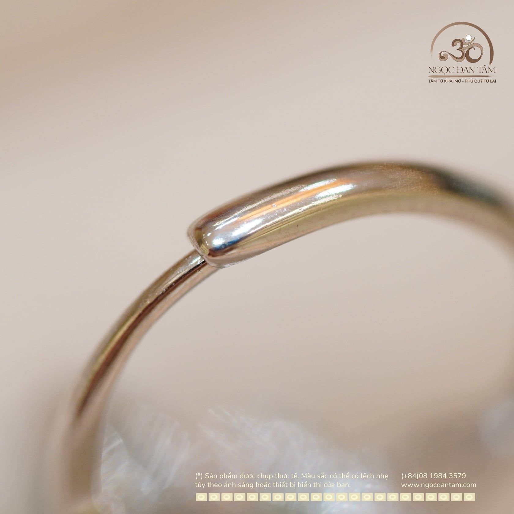  Nhẫn Bạc 925 Đính Đá Emerald 3x4mm 