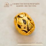  Charm Tam Thánh Pháp Luân  12.66mm - Bạc Mạ Vàng 