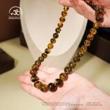  Vòng Cổ Hổ Phách Rêu Ánh Xanh 43gram 