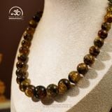  Vòng Cổ Hổ Phách Rêu Ánh Xanh 43gram 